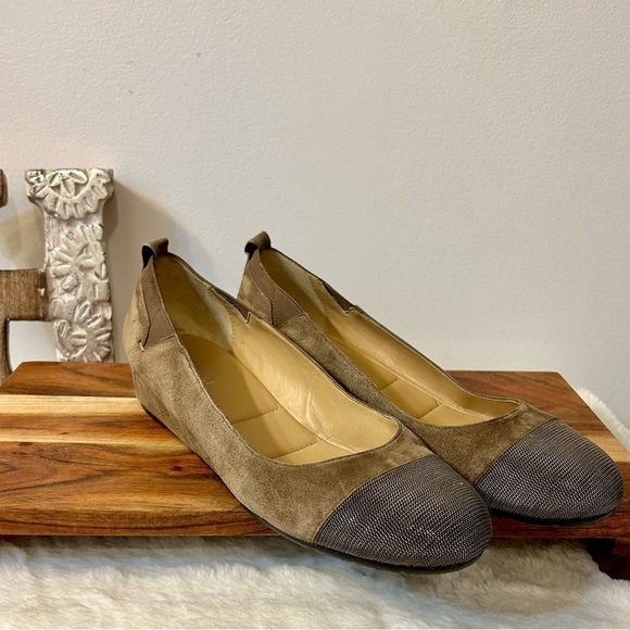 Vaneli Ardelia Suede Metallic Wedge Size 10 - Picture 3 of 14